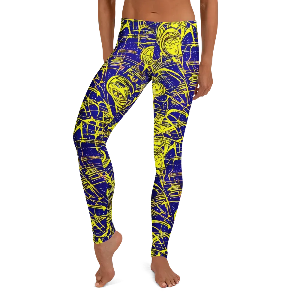 Neon Astronaut on Leggings — Front