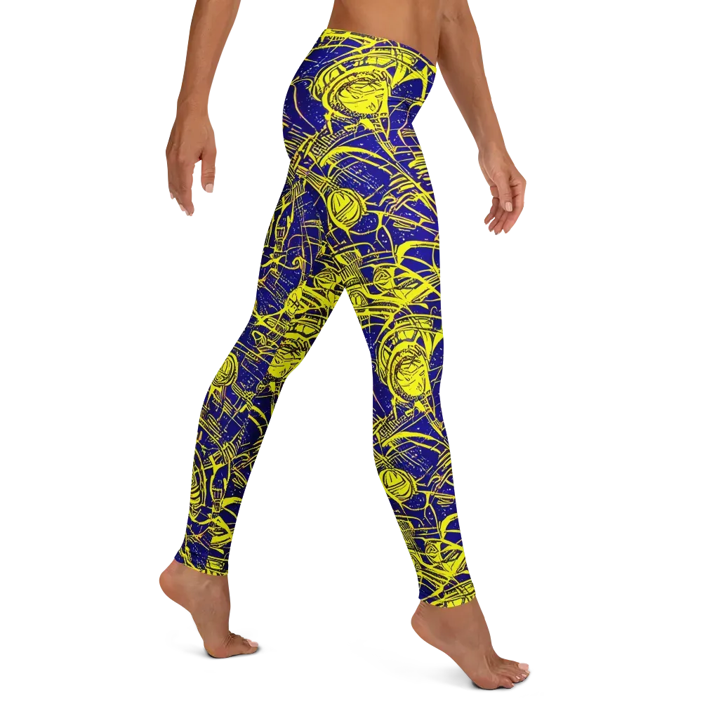 Neon Astronaut on Leggings — Right