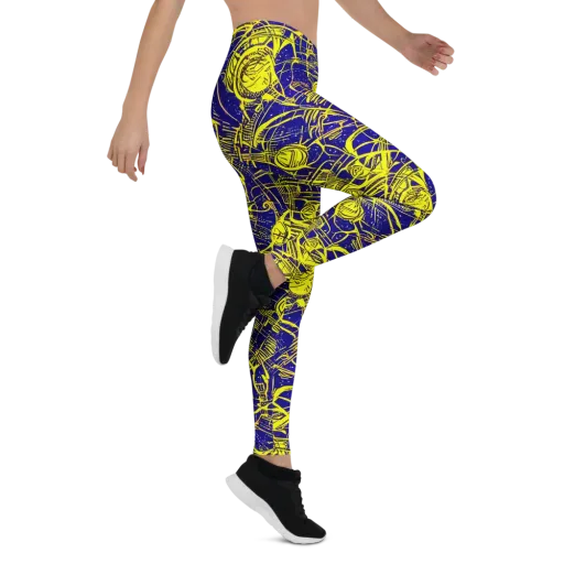 Neon Astronaut on a Leggings