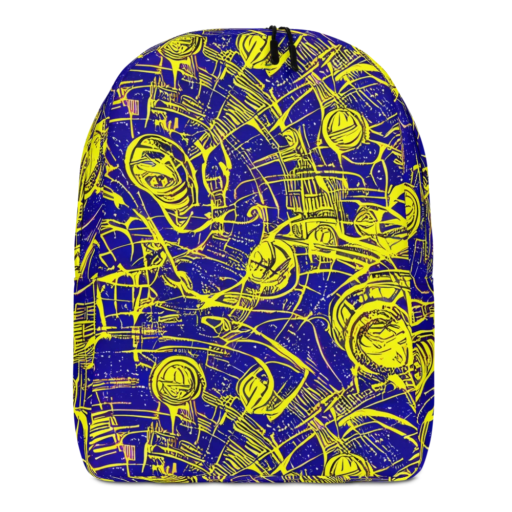 Neon Astronaut on Minimalist Backpack — Front
