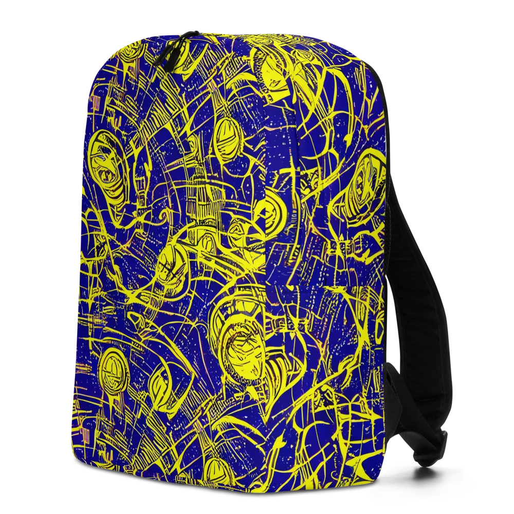 Neon Astronaut on Minimalist Backpack — Left