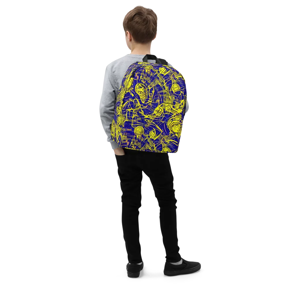 Neon Astronaut on Minimalist Backpack — Right Front