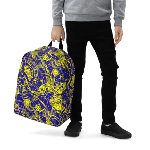 Neon Astronaut on a Minimalist Backpack