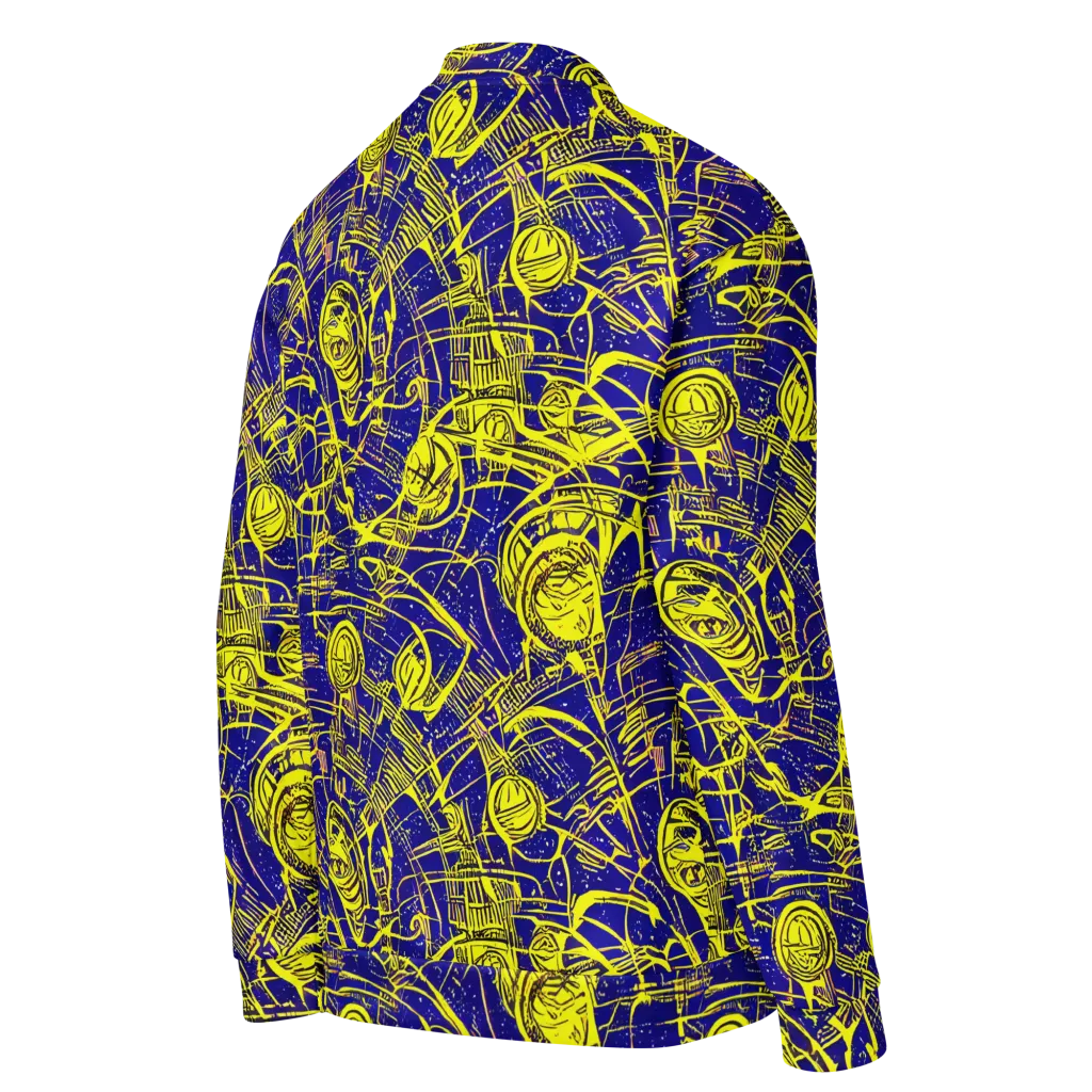 Neon Astronaut on Bomber Jacket — Right Back