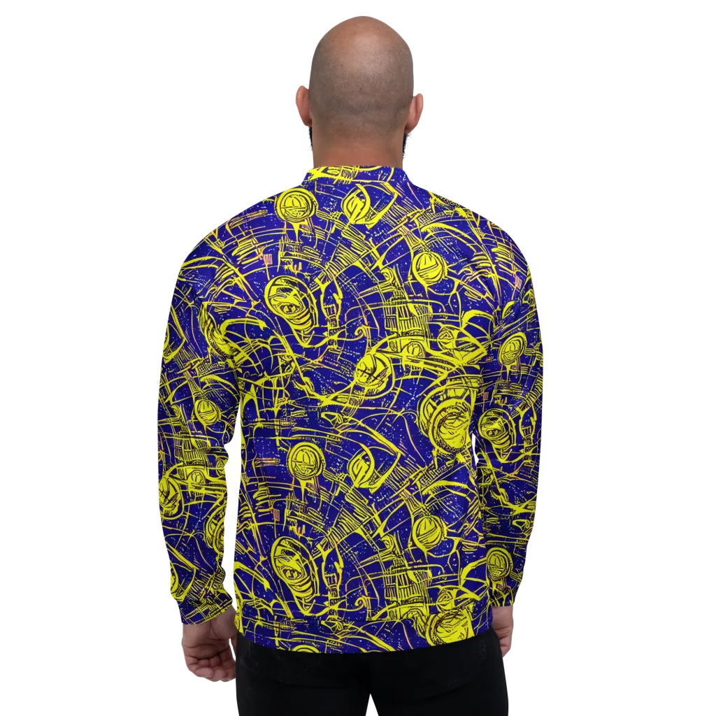 Neon Astronaut on Bomber Jacket — Back
