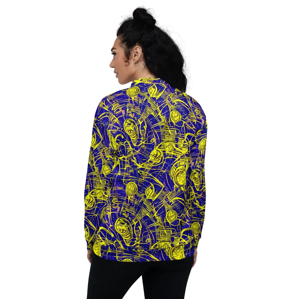 Neon Astronaut on Bomber Jacket — Back