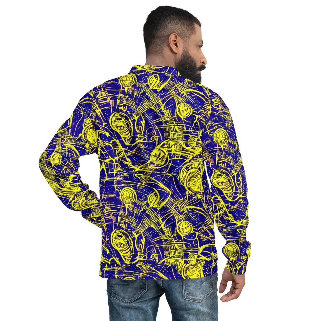 Neon Astronaut on Bomber Jacket — Back