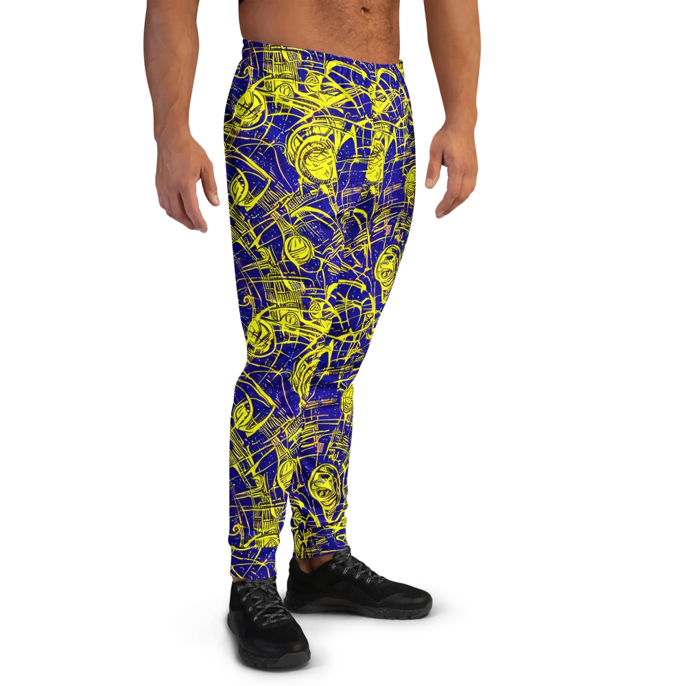 Neon Astronaut on Men's Joggers — Right