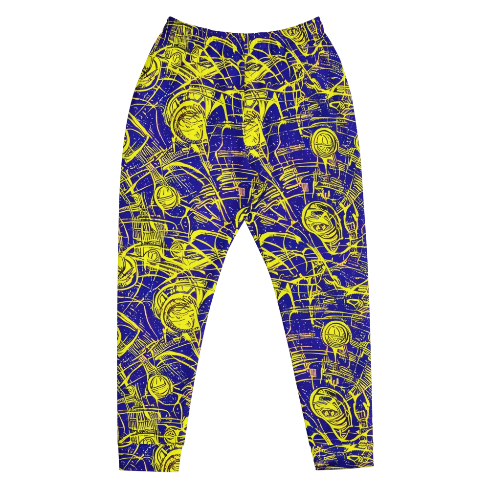 Neon Astronaut on Men's Joggers — Front