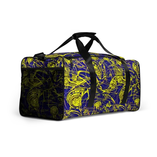 Neon Astronaut on a Duffle Bag