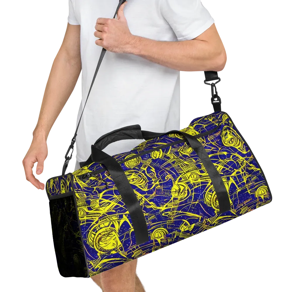 Neon Astronaut on Duffle Bag — Right Front
