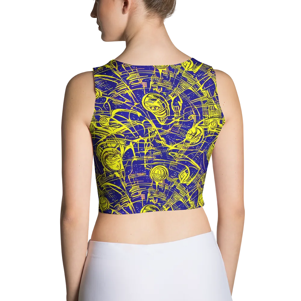 Neon Astronaut on Crop Top — Back
