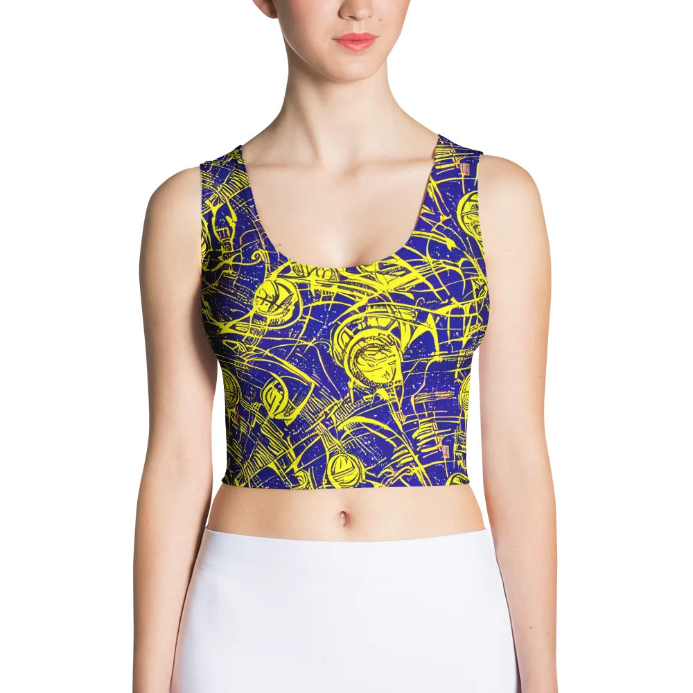 Neon Astronaut on Crop Top — Front