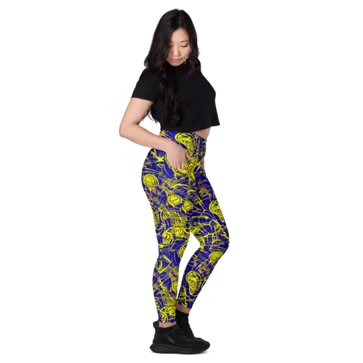 Neon Astronaut on a Leggings with Pockets