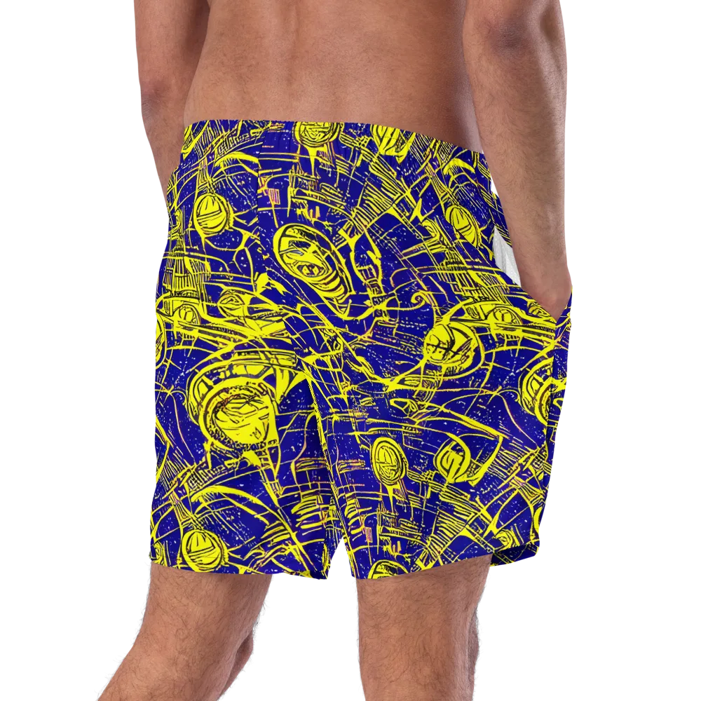 Neon Astronaut on Swim Trunks — Right Back