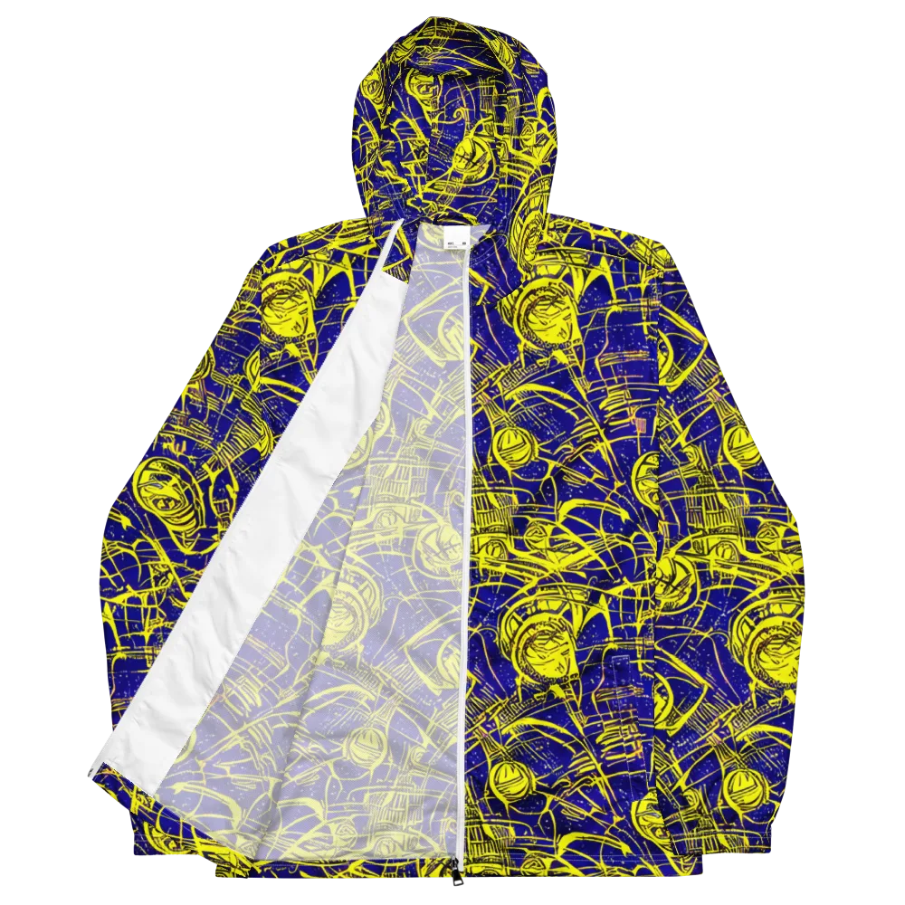 Neon Astronaut on Men's Windbreaker — Front
