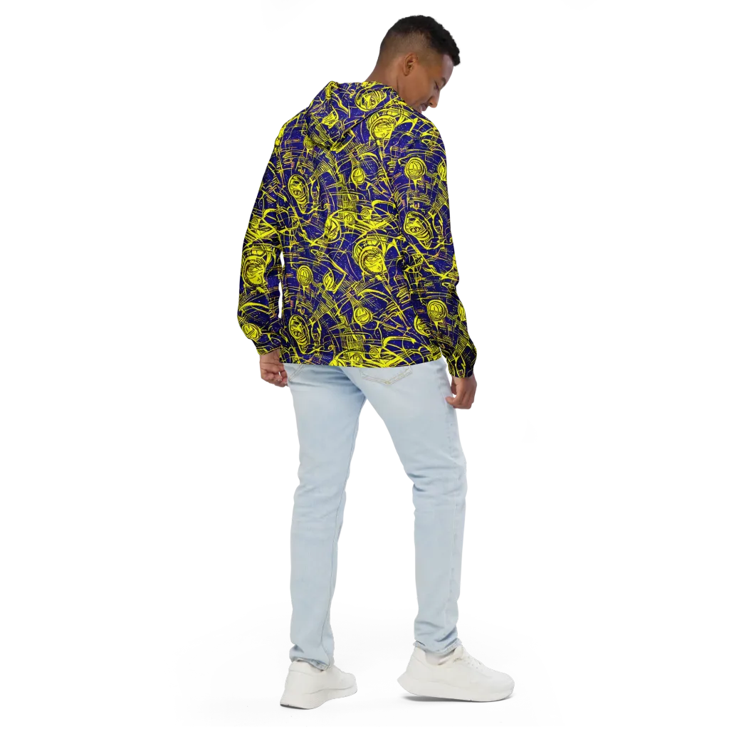Neon Astronaut on Men's Windbreaker — Back