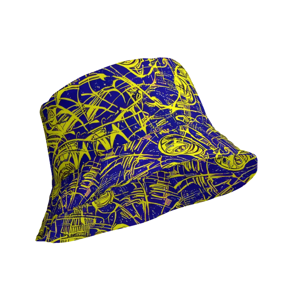 Neon Astronaut on Reversible Bucket Hat — Product details Outside