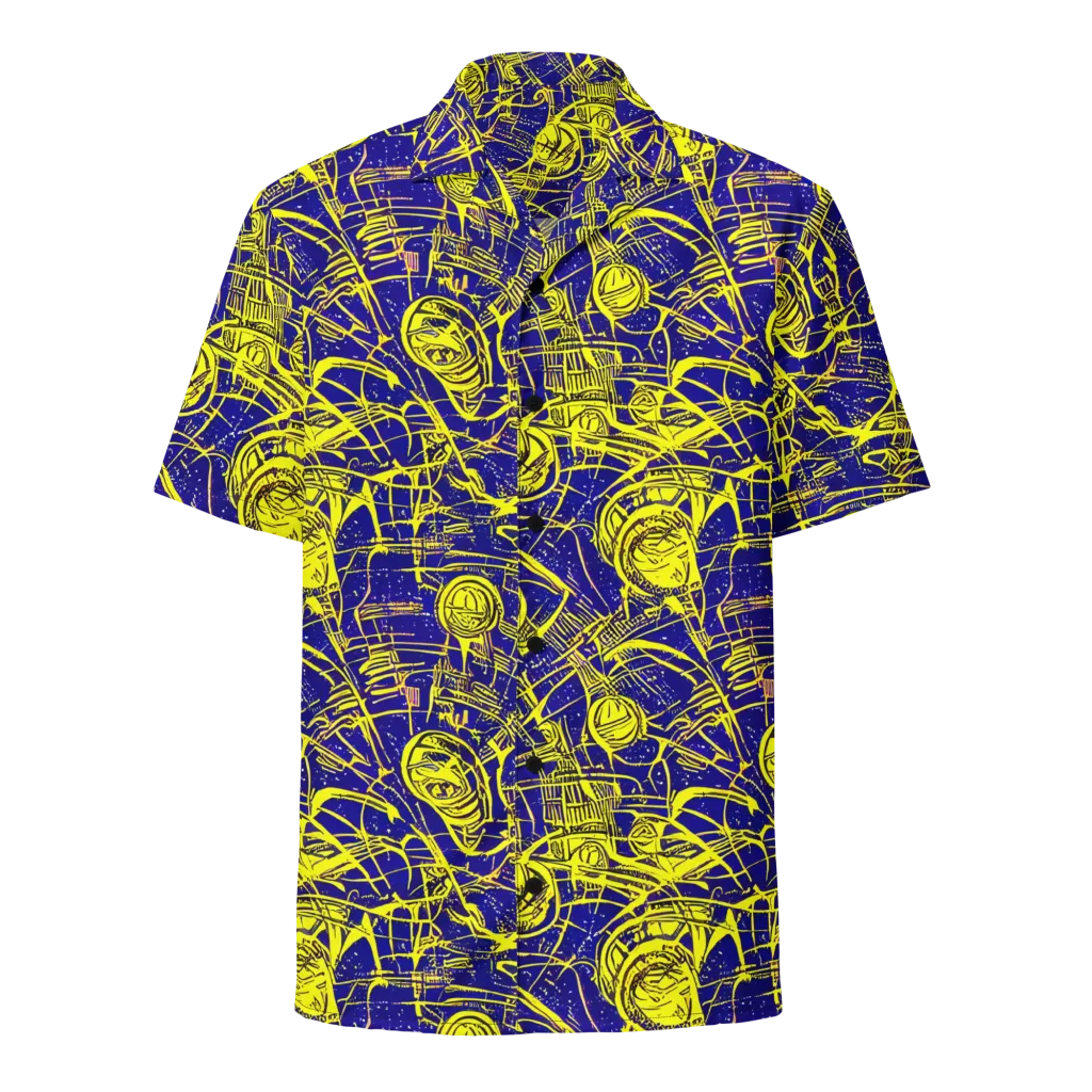 Neon Astronaut on Button Shirt — Front