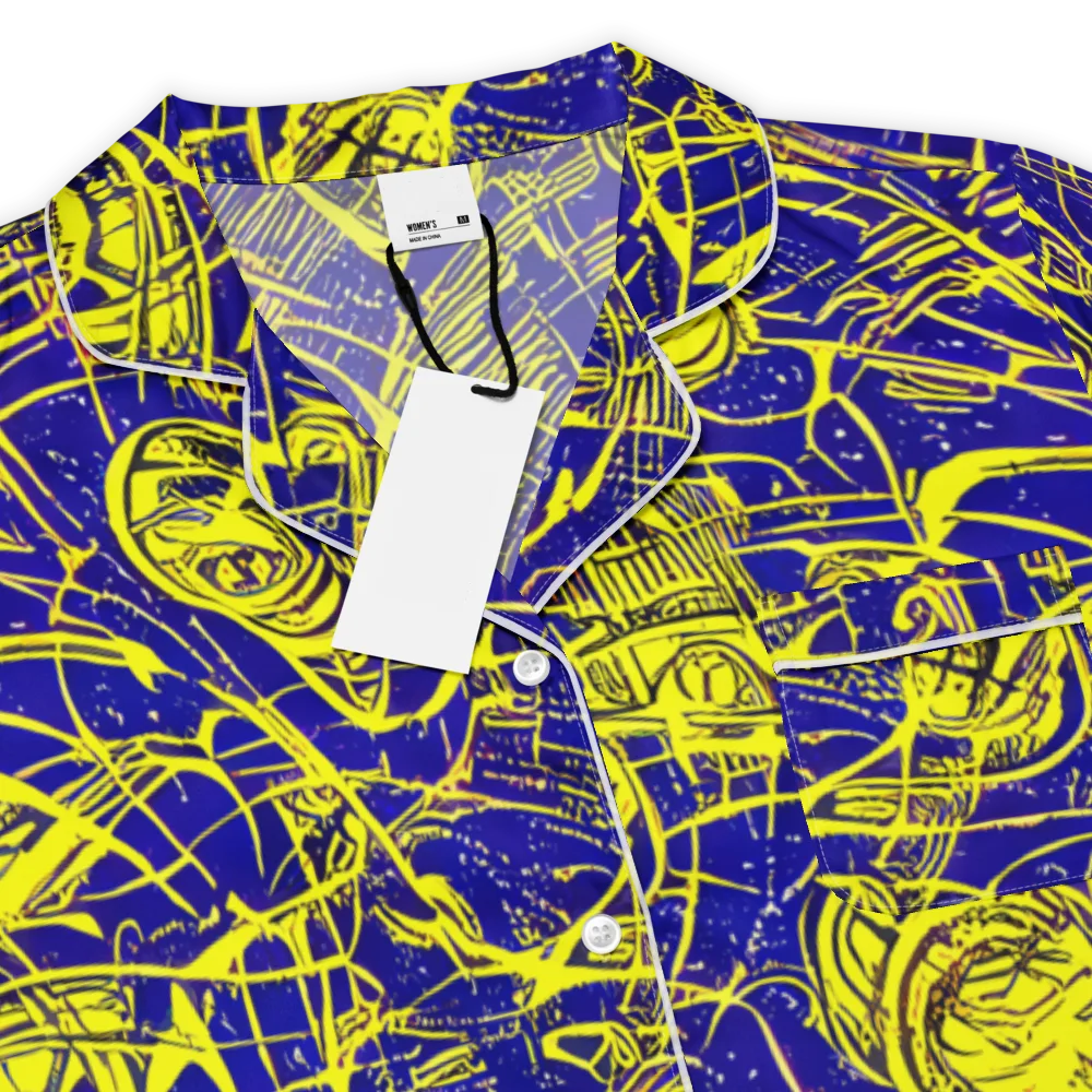 Neon Astronaut on Women's Short Sleeve Pajama Top — Product details