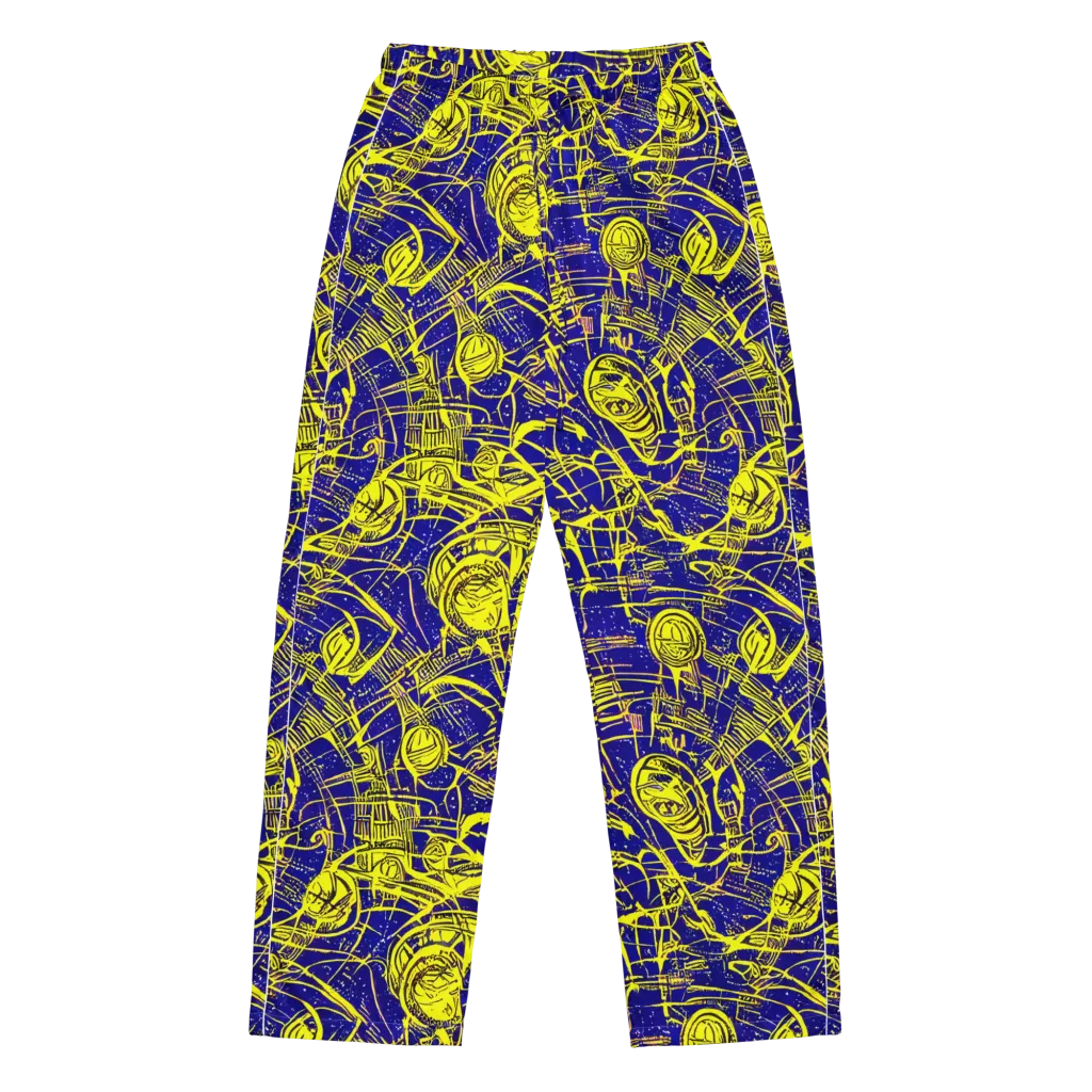 Neon Astronaut on Women's Pajama Pants — Front