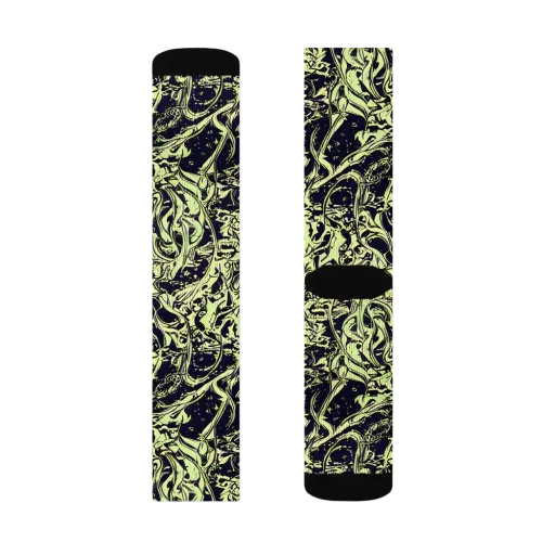 Chartreuse Chaos on a Socks