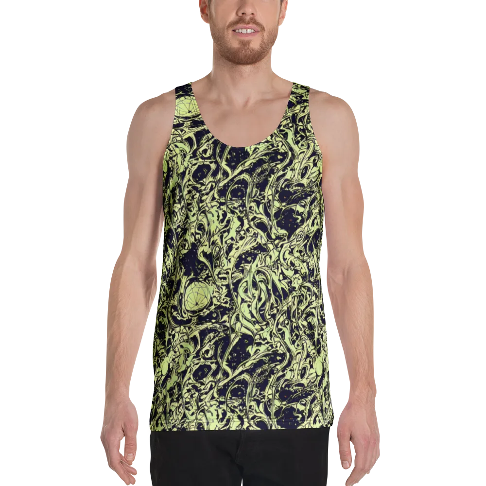 Chartreuse Chaos on Men's Tank Top — Front