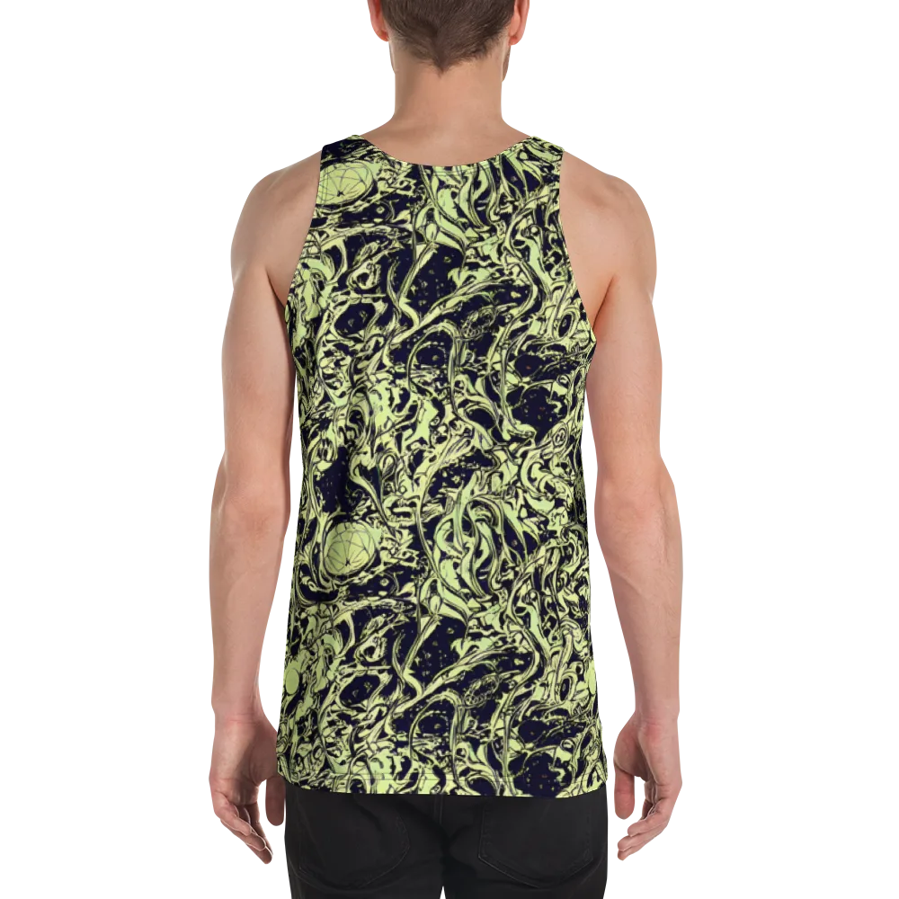 Chartreuse Chaos on Men's Tank Top — Back