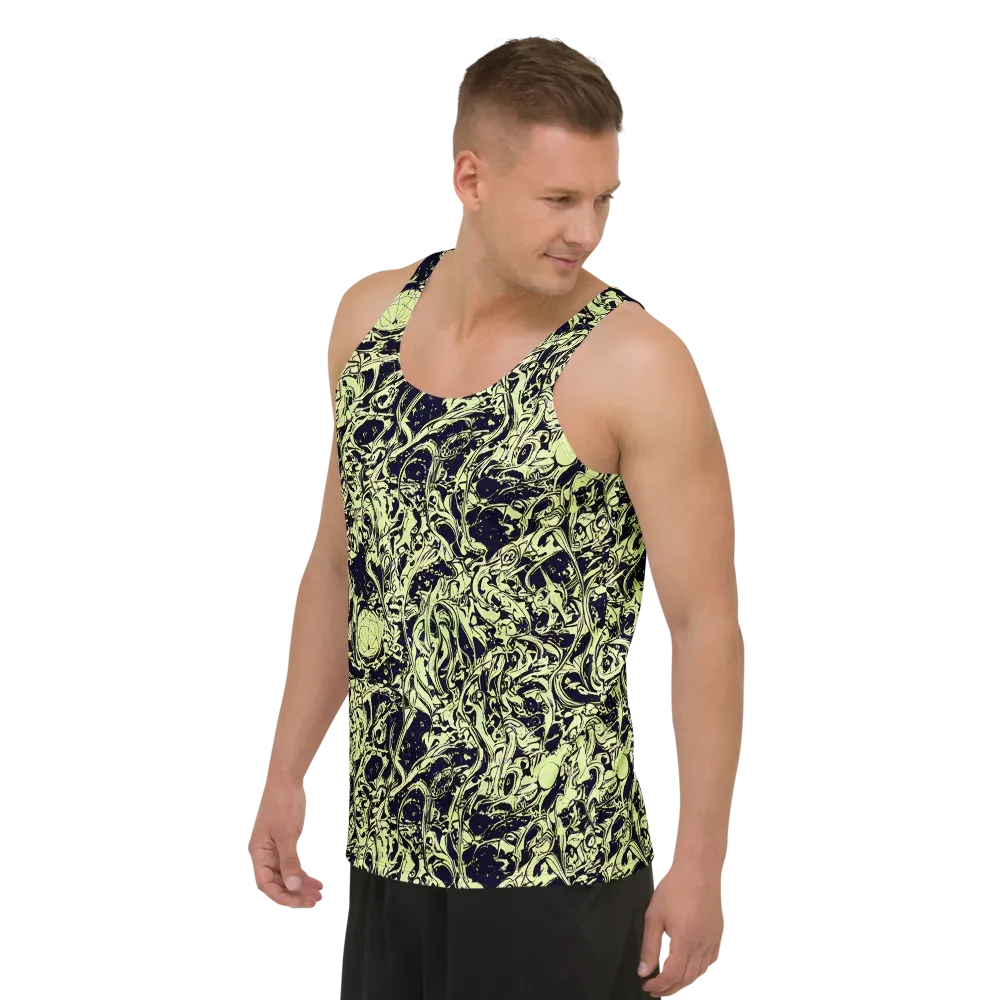 Chartreuse Chaos on Men's Tank Top — Left Front