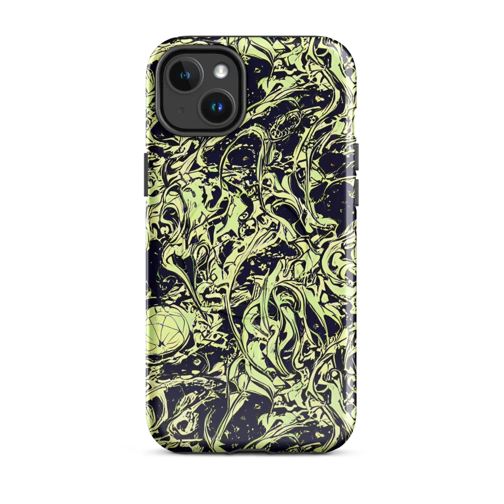 Chartreuse Chaos on MagSafe Tough Case for iPhone® — Front