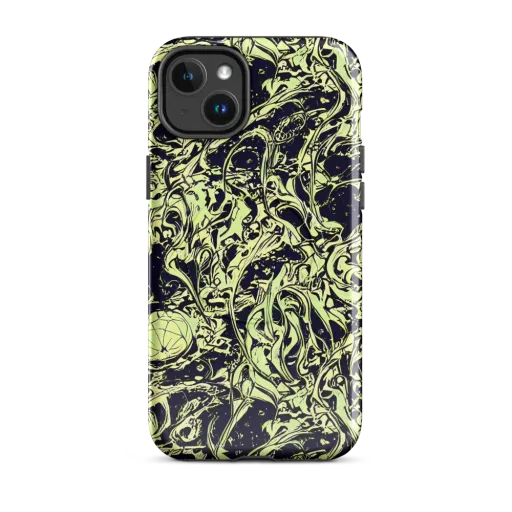 Chartreuse Chaos on a MagSafe Tough Case for iPhone®