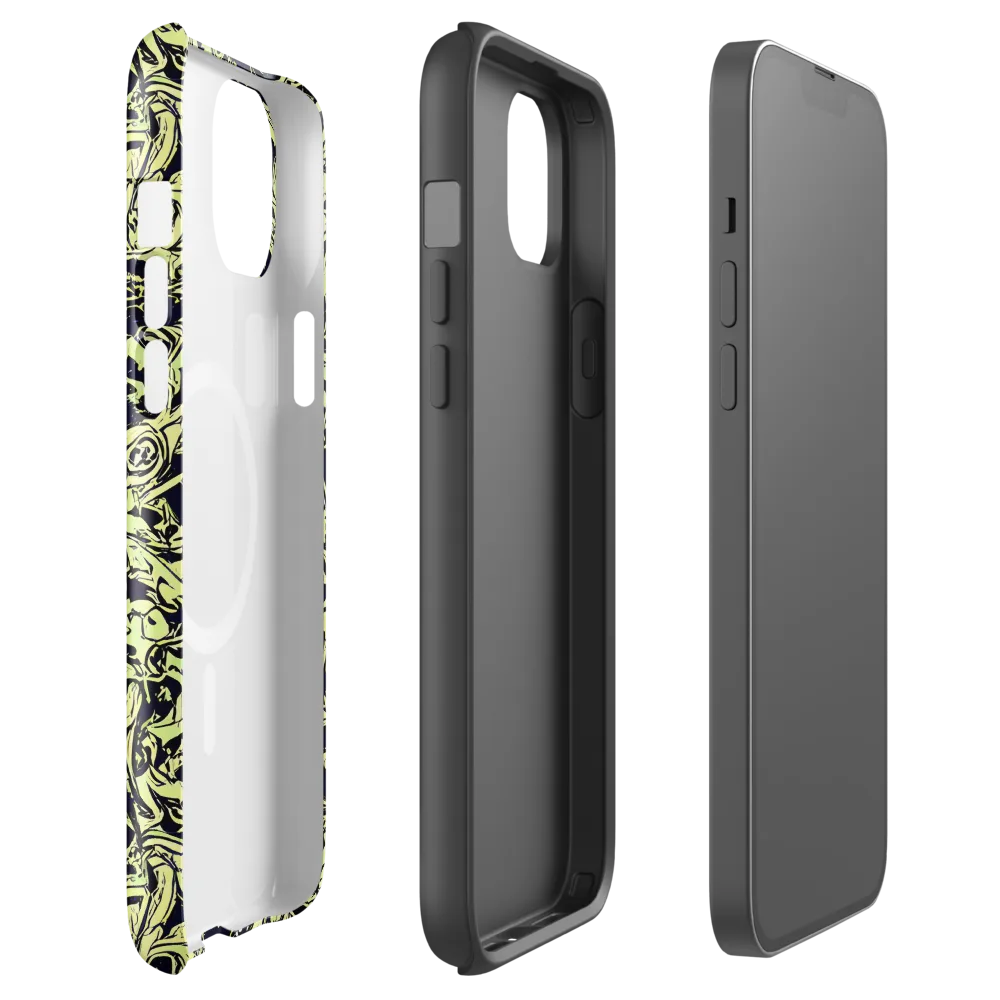 Chartreuse Chaos on MagSafe Tough Case for iPhone® — Front