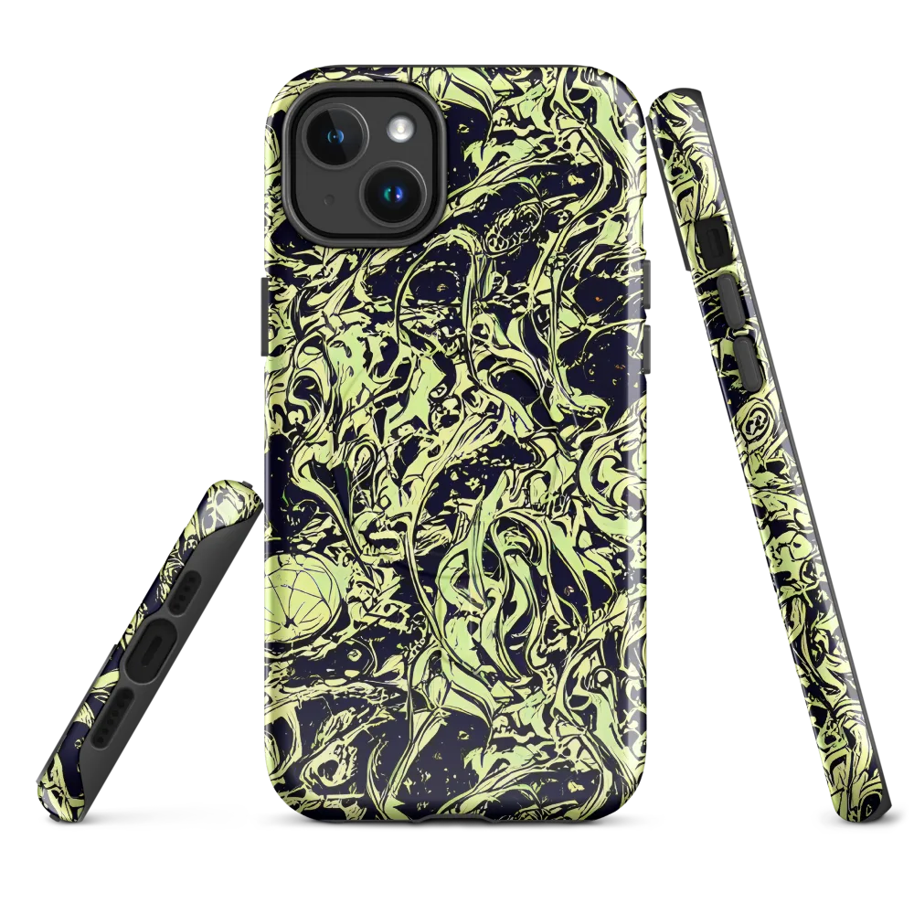 Chartreuse Chaos on MagSafe Tough Case for iPhone® — Front