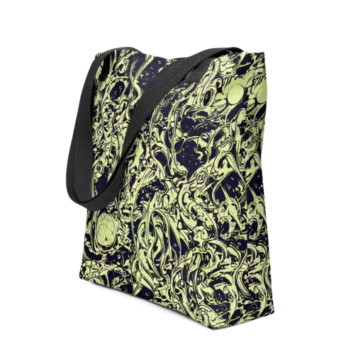 Chartreuse Chaos on a Tote Bag