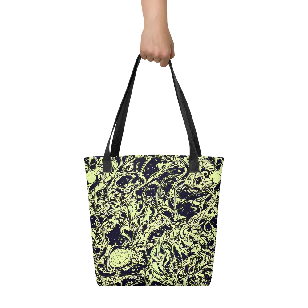 Chartreuse Chaos on Tote Bag — Front