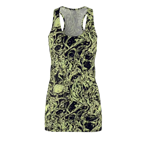 Chartreuse Chaos on a Racerback Dress
