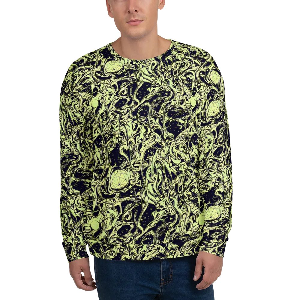 Chartreuse Chaos on Sweatshirt — Front