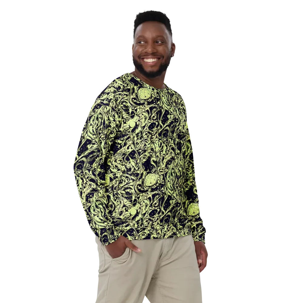 Chartreuse Chaos on Sweatshirt — Front