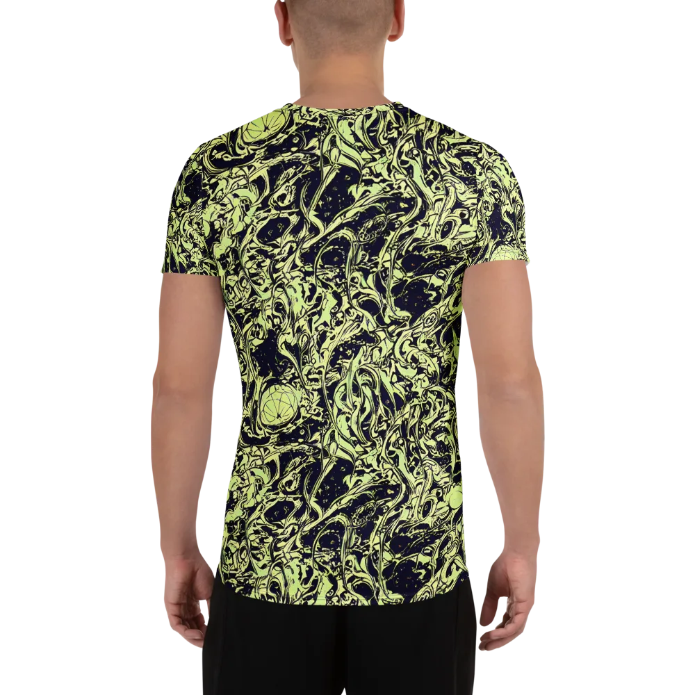 Chartreuse Chaos on Men's Athletic T-Shirt — Back