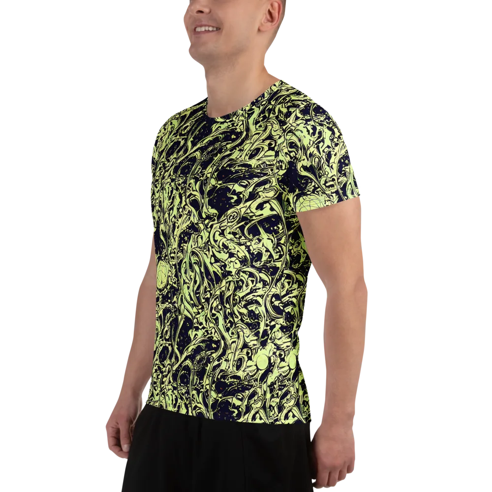 Chartreuse Chaos on Men's Athletic T-Shirt — Left