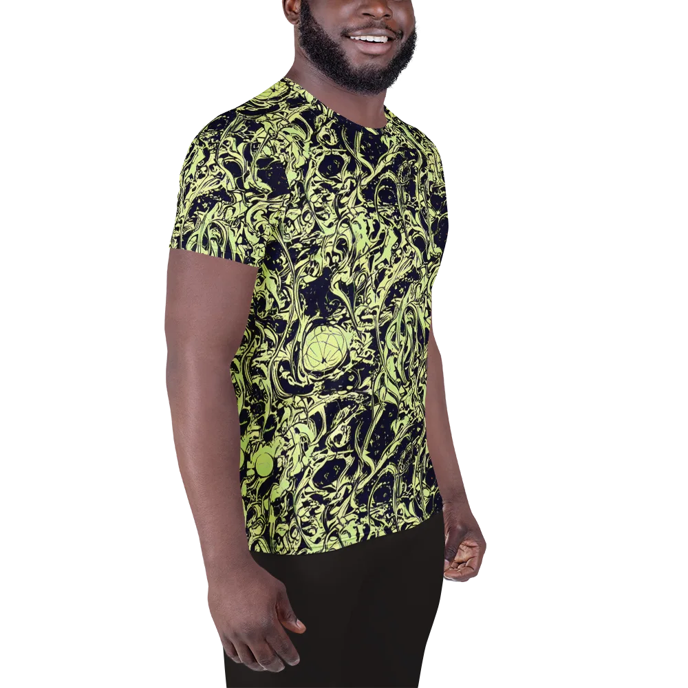 Chartreuse Chaos on Men's Athletic T-Shirt — Right