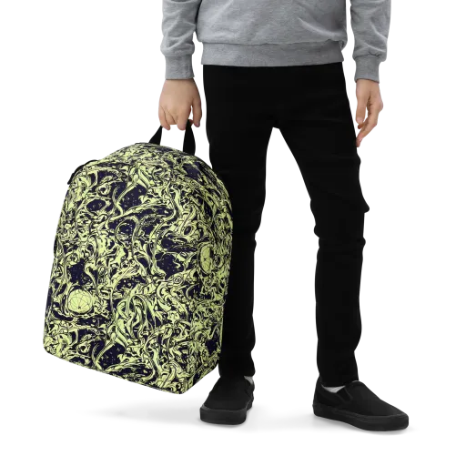 Chartreuse Chaos on a Minimalist Backpack