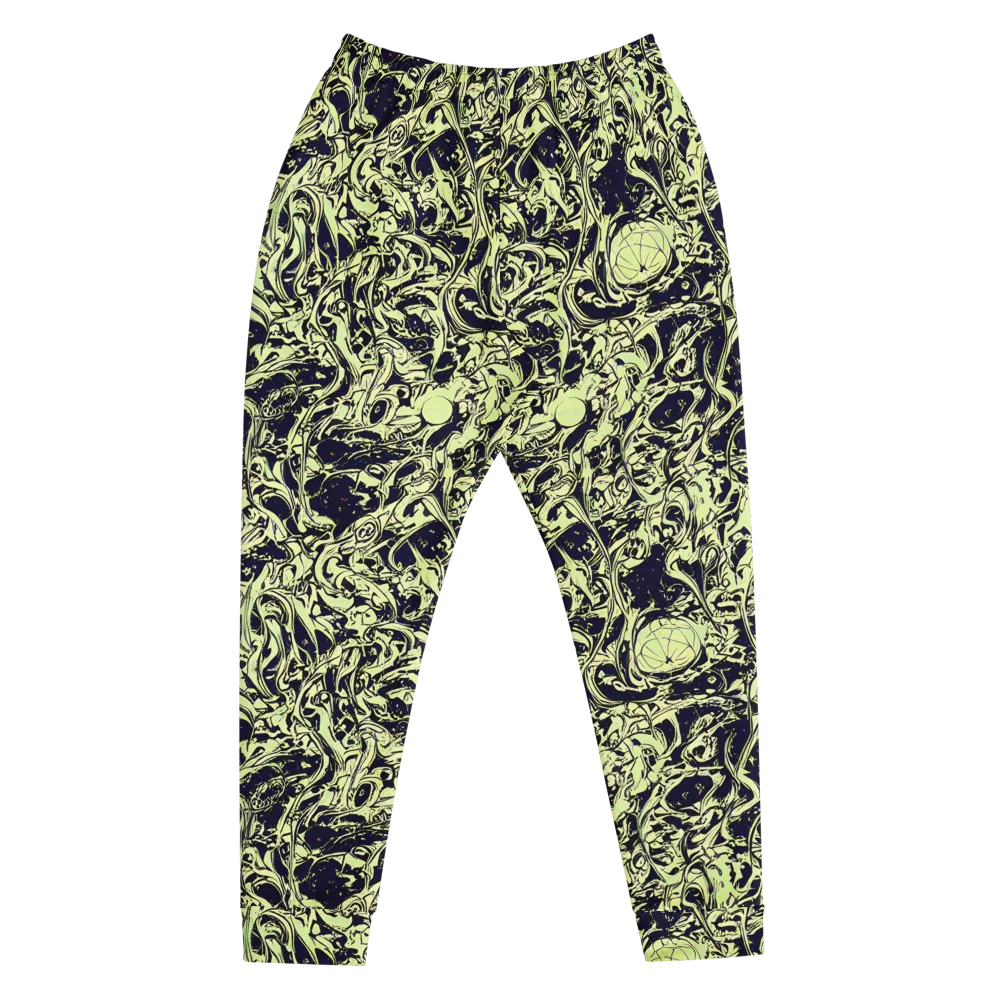 Chartreuse Chaos on Men's Joggers — Front