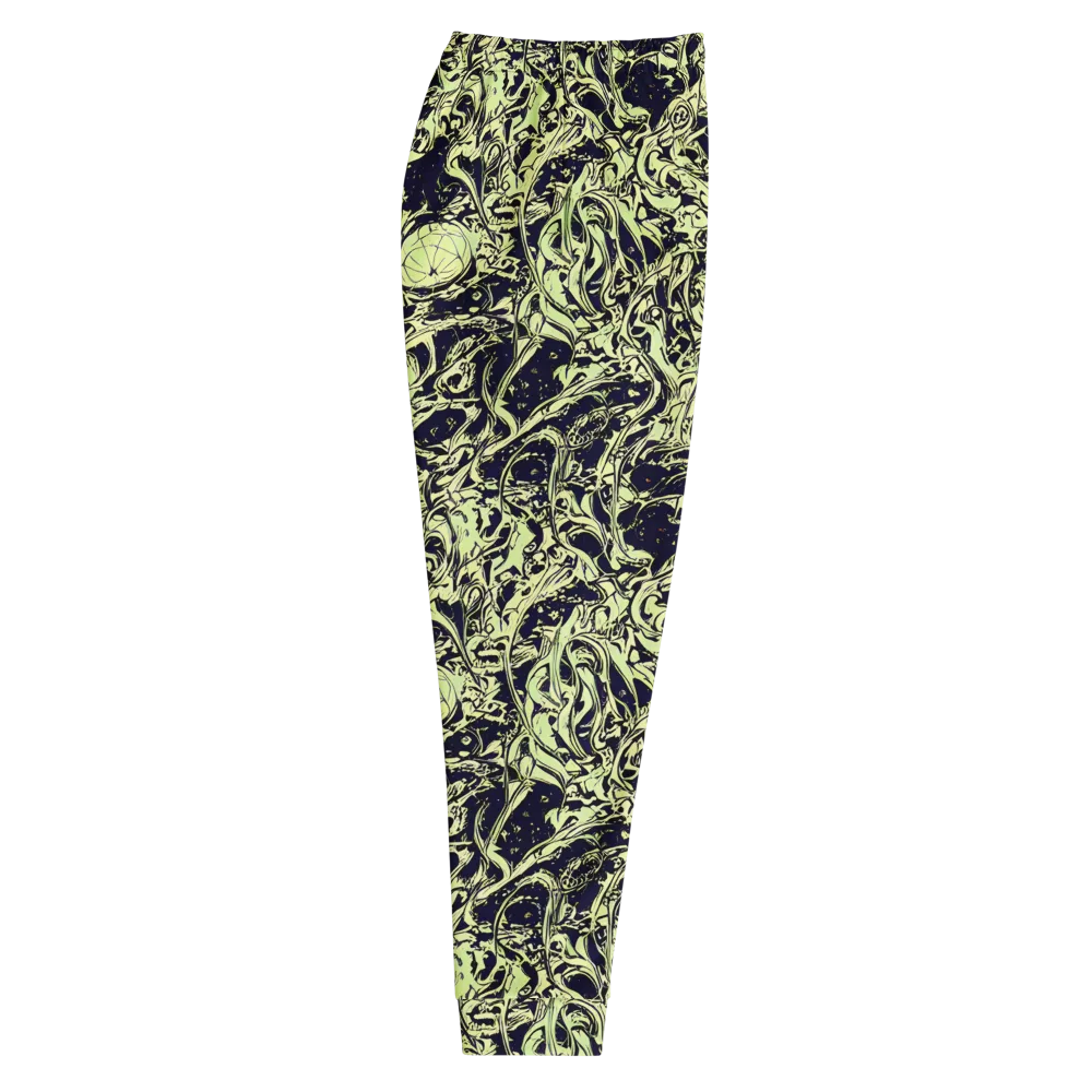 Chartreuse Chaos on Men's Joggers — Right