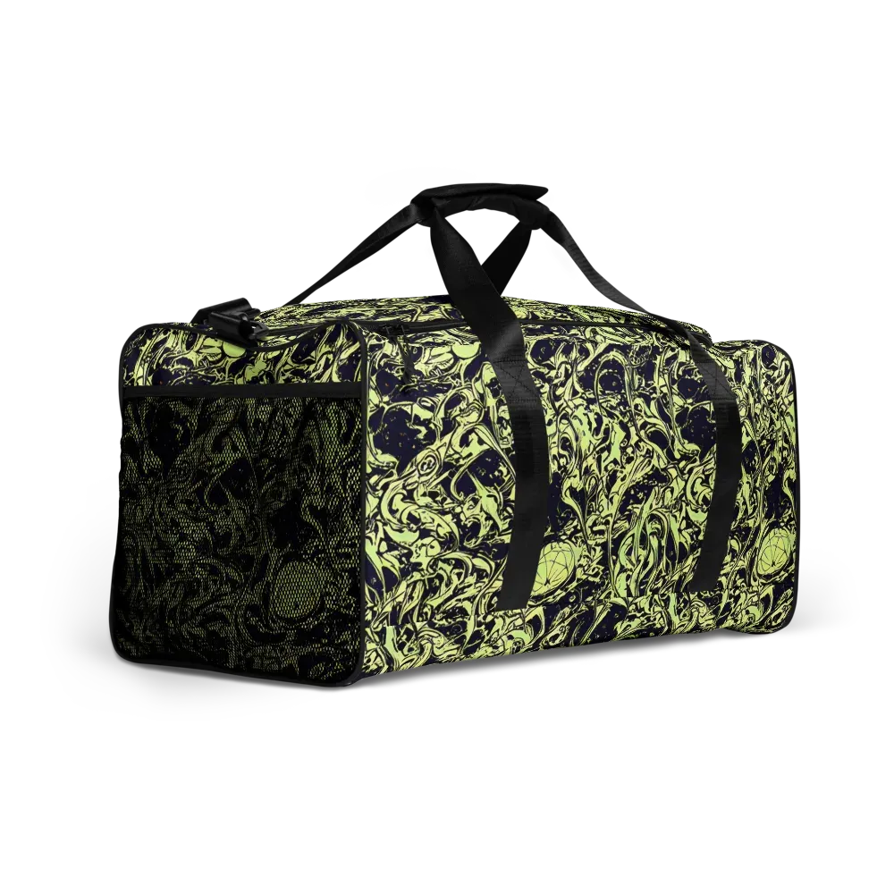 Chartreuse Chaos on Duffle Bag — Right Front