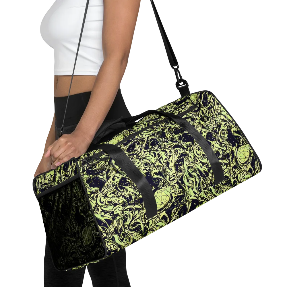 Chartreuse Chaos on Duffle Bag — Front