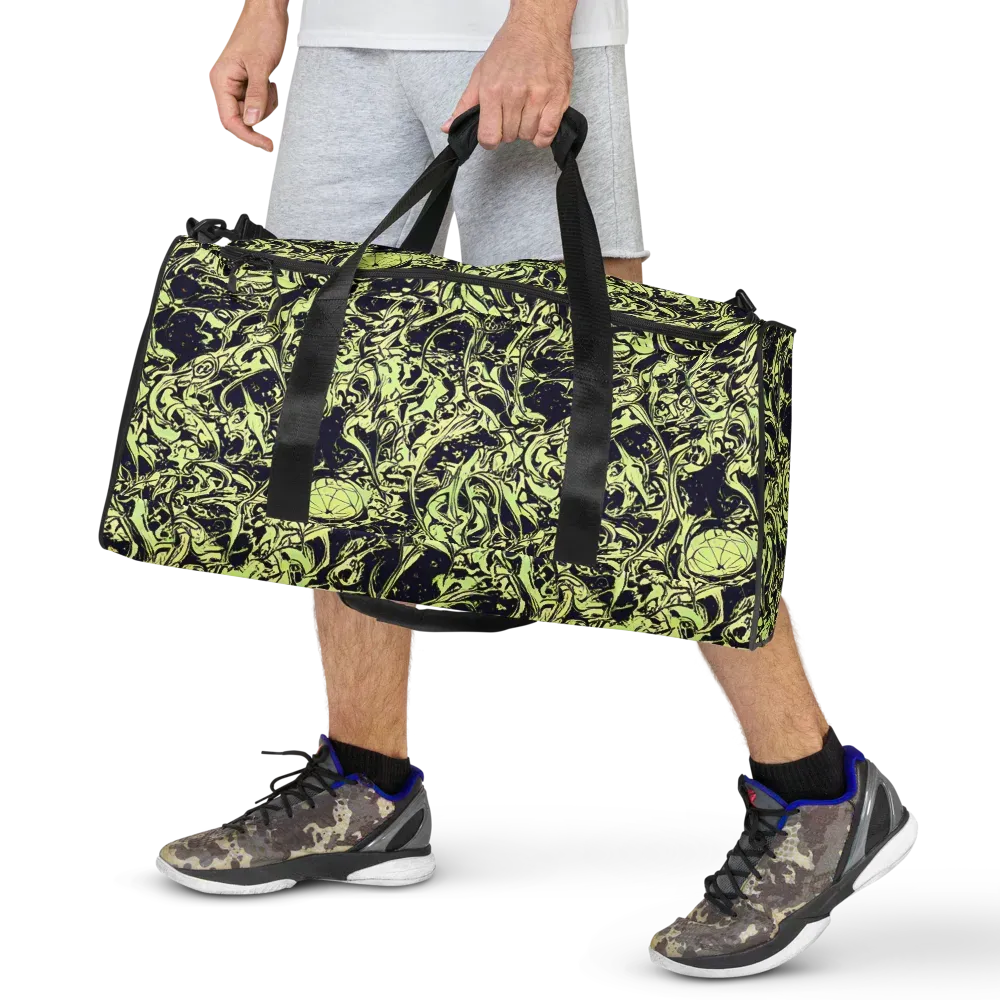 Chartreuse Chaos on Duffle Bag — Front