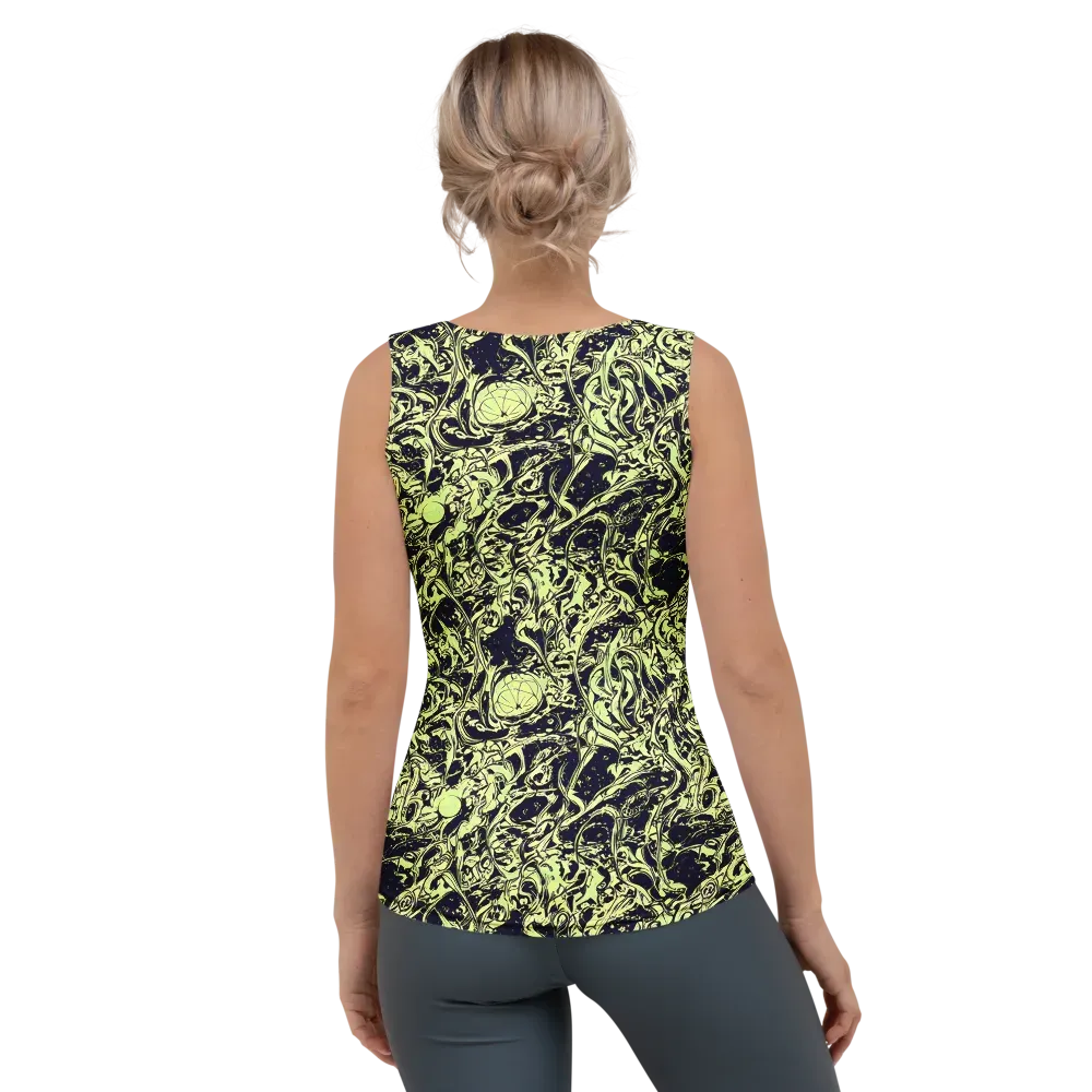 Chartreuse Chaos on Women's Tank Top — Back
