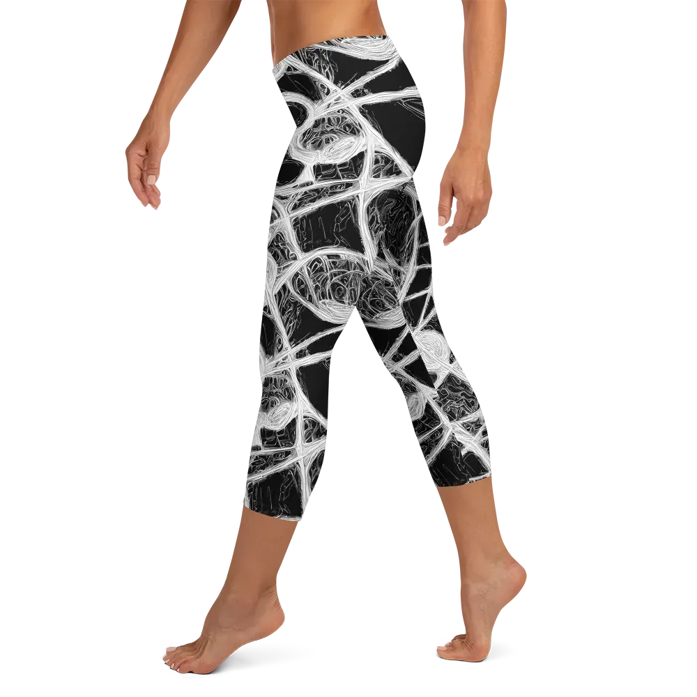 Obsidian Network on Capri Leggings — Left