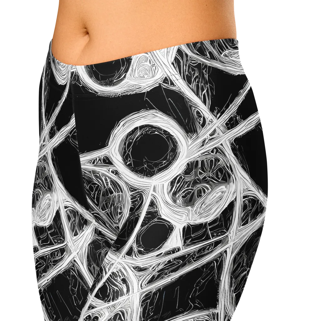 Obsidian Network on Capri Leggings — Zoomed-in